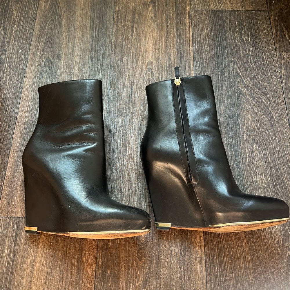 Givenchy Wedge Leather Platform Boots